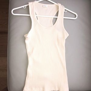 White Essential scropped Tank